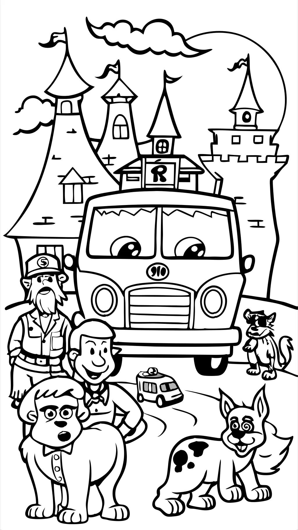 full size scooby doo coloring pages